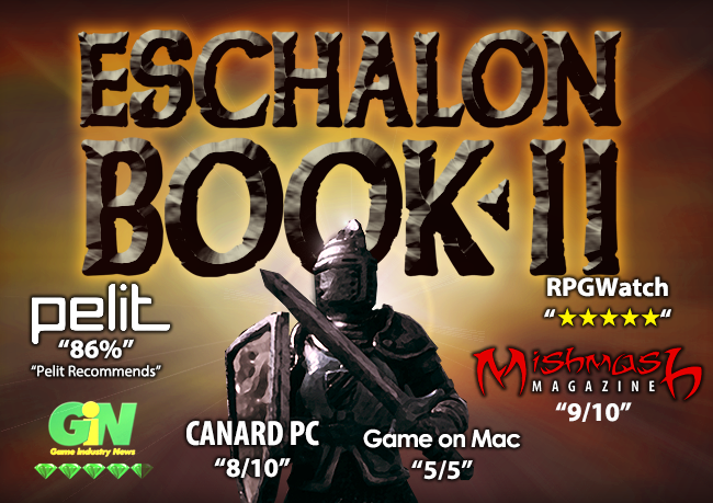 Eschalon: Book II logo and review awards